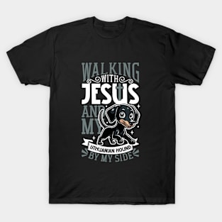 Jesus and dog - Lithuanian Hound T-Shirt